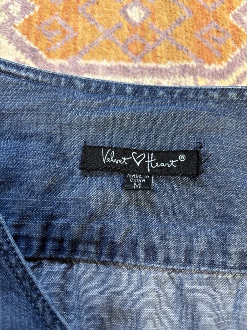 Denim Shirt Dress • Blue Chambray • Long Sleeve • Tie Waist • Pockets - Picture 3 of 6